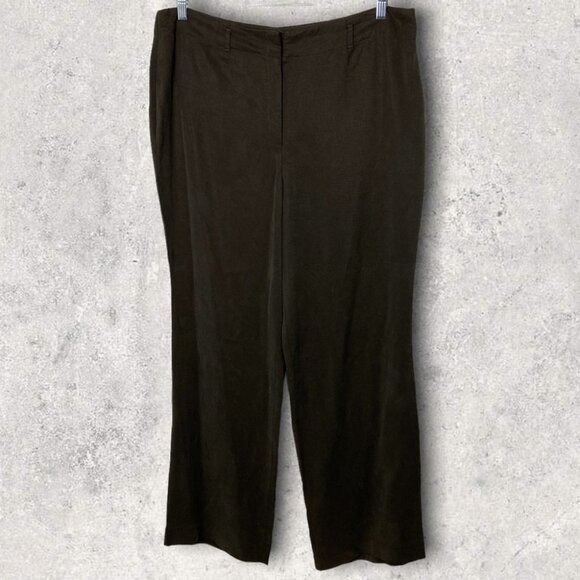 NWT J Jill Tencel Wide Leg Trousers Walnut Brown Size 18 New With Tags High Rise - Picture 2 of 12